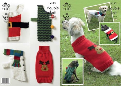 King Cole Knitting Pattern Dogs- DK 4115