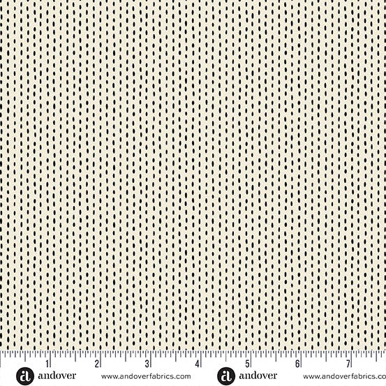 100% Cotton Nightfall Stitch Line - Cream - Andover