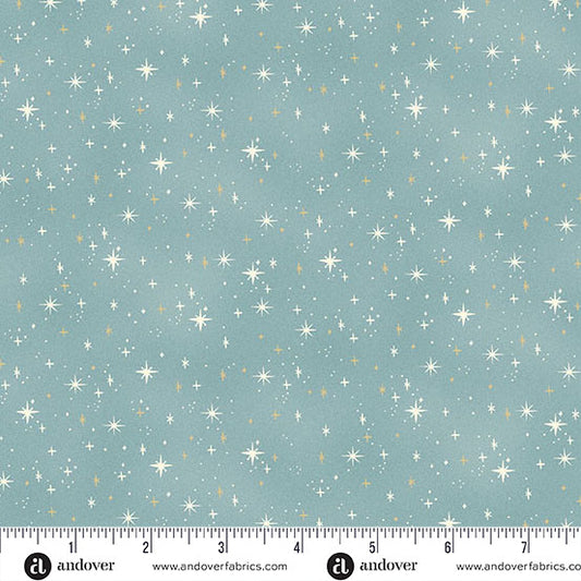 100% Cotton Charmed Teal shimmer By Makower