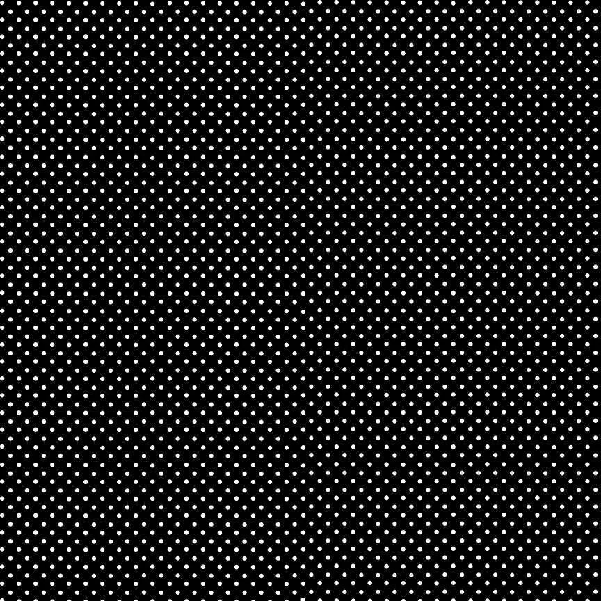 100% Cotton  White Dot on Black By Makower