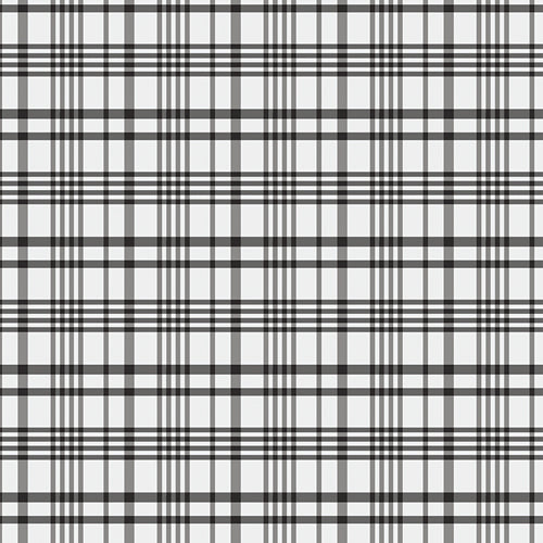 100% Cotton Happy Plaid - Black designed by Maureen Cracknell