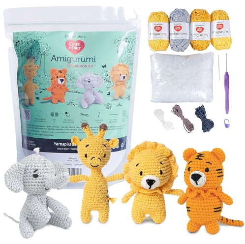 Yarnspirations Red Heart Amigurumi Collection Kit - Safari