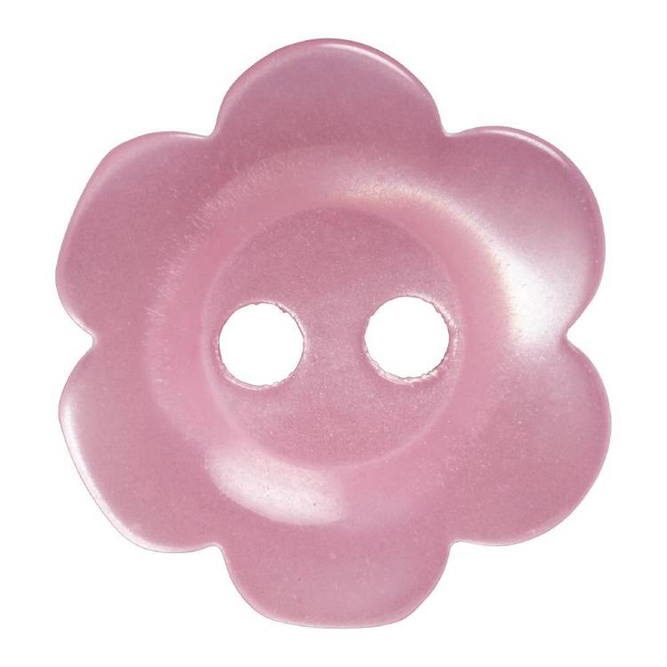 Buttons 15mm Pink Flower