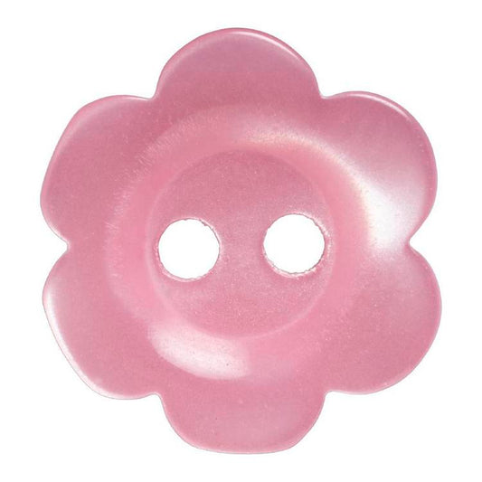 Buttons 15mm Pink Flower
