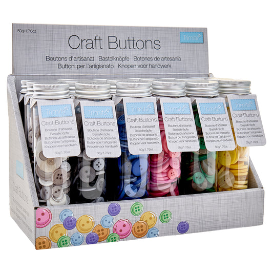 Button Tubes Various Colours Bright