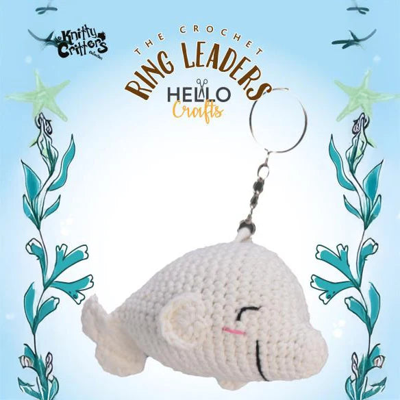 The Knitty Critters Woodland Beluga Whale Ring Leaders