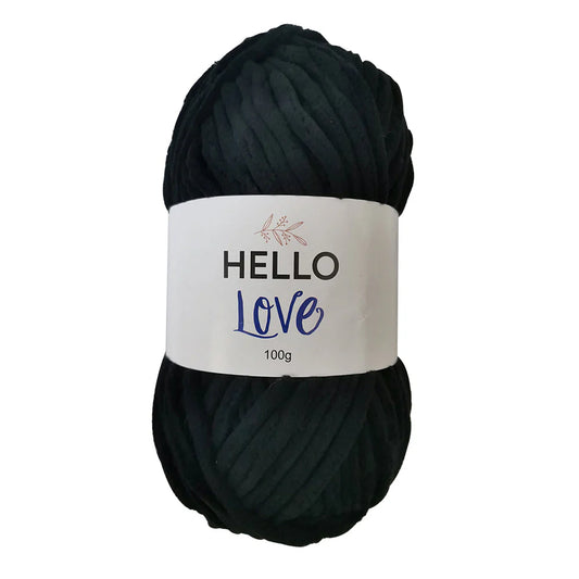 Hello Love Yarn - Black- Super Chunky