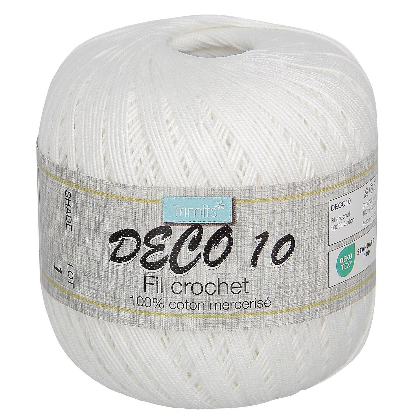 Crochet Yarn: Deco 10: 100g: White