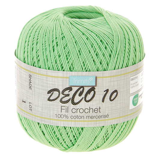 Crochet Yarn: Deco 10: 100g: Mint green