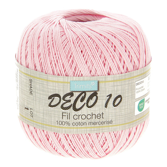 Crochet Yarn: Deco 10: 100g: Pale Pink