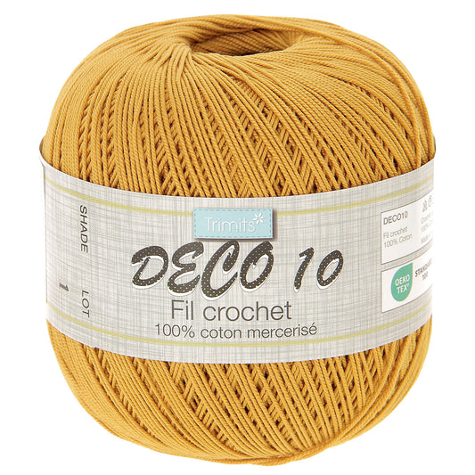 Crochet Yarn: Deco 10: 100g:Mustard Yellow