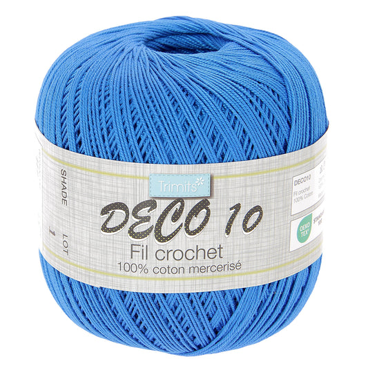 Crochet Yarn: Deco 10: 100g:Cobalt blue