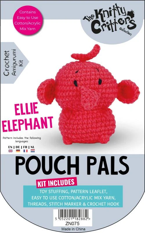The Knitty Critters Ellie Elephant Pouch Pals
