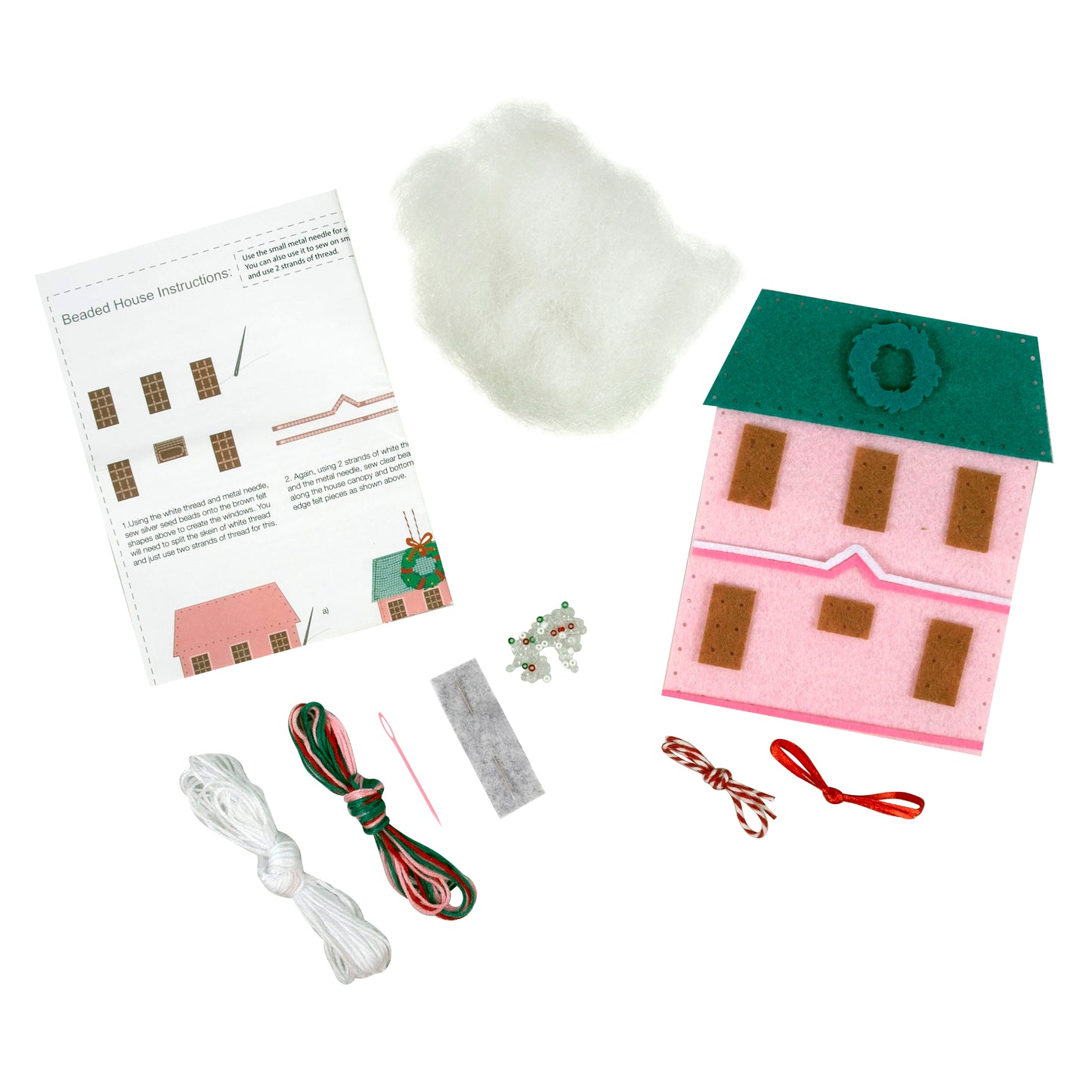 Felt Decoration Kit - Beaded house