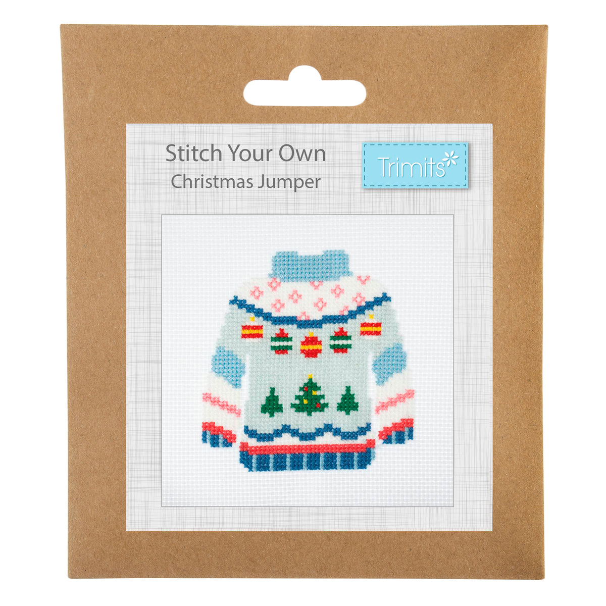 Trimmits Make your own -  Counted Cross Stitch Kit: Mini: Christmas: Christmas Jumper