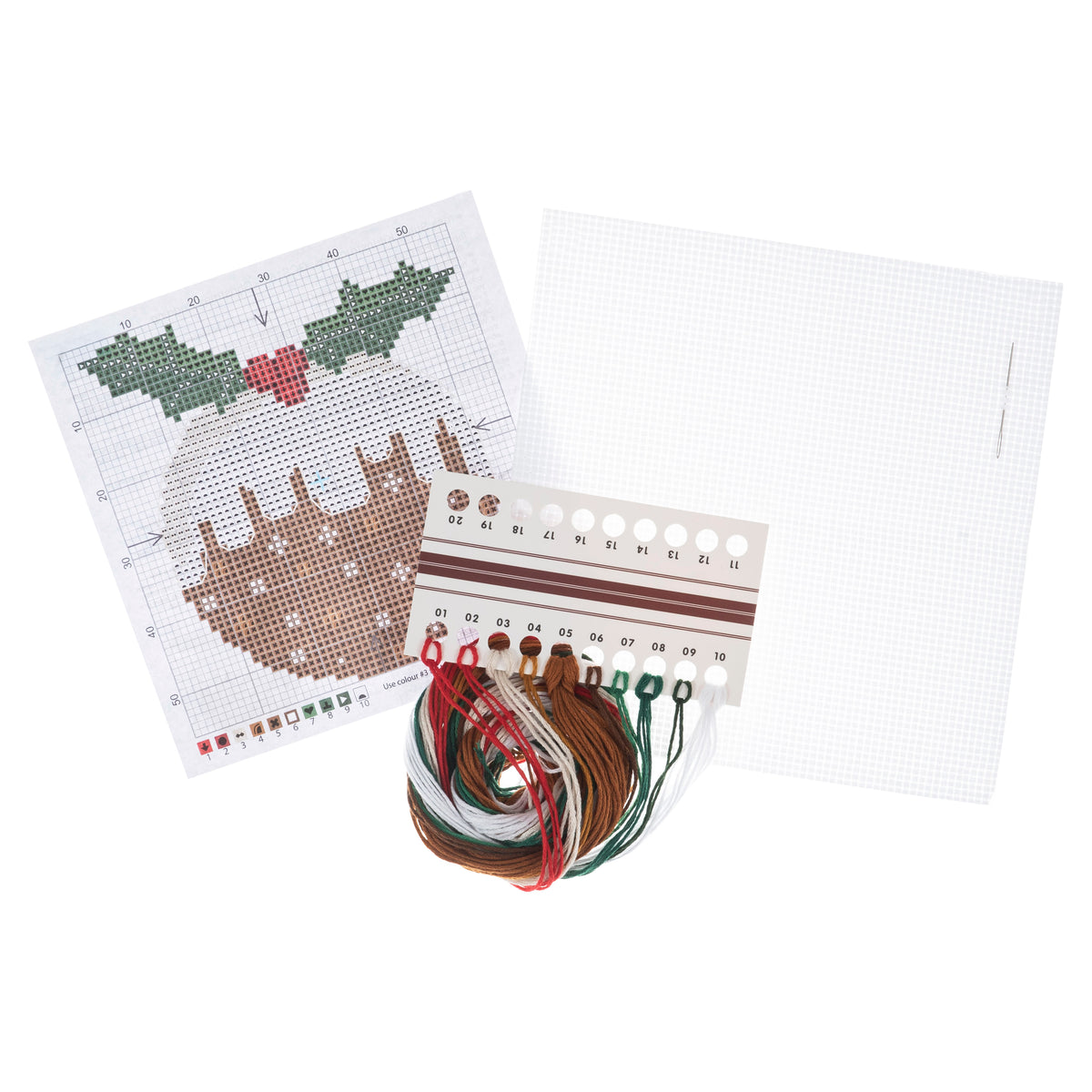 Trimmits Make your own -  Counted Cross Stitch Kit: Mini: Christmas: Christmas Pudding
