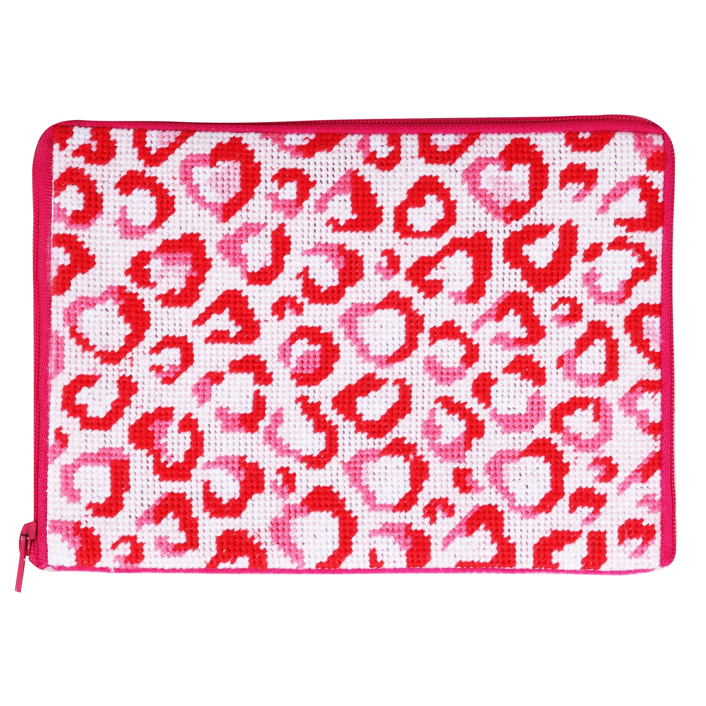 Half Stitch / Tapestry Kit: Stitch Your Own Make Up Pouch/Case: Love Leopard
