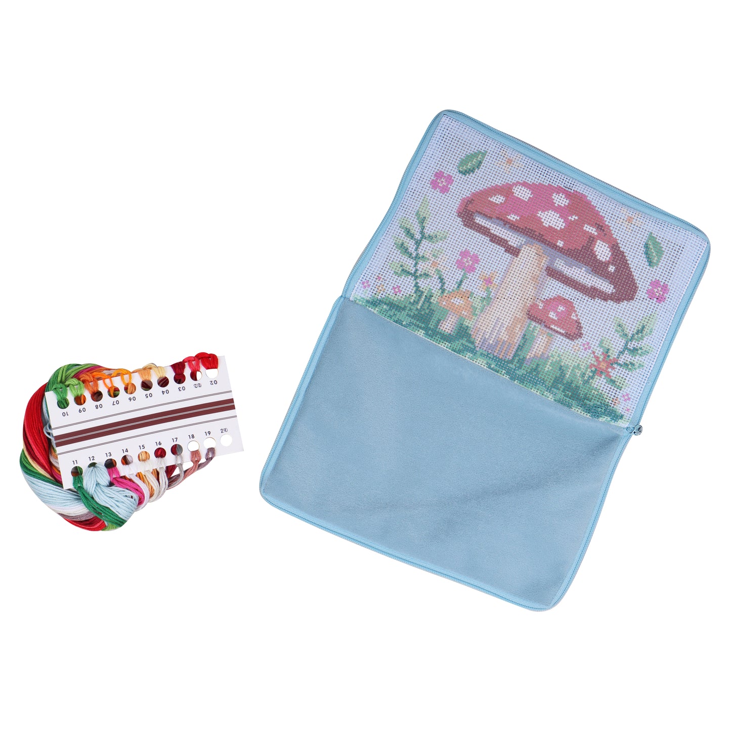 Half Stitch / Tapestry Kit: Stitch Your Own Make Up Pouch/Case: Toadstool