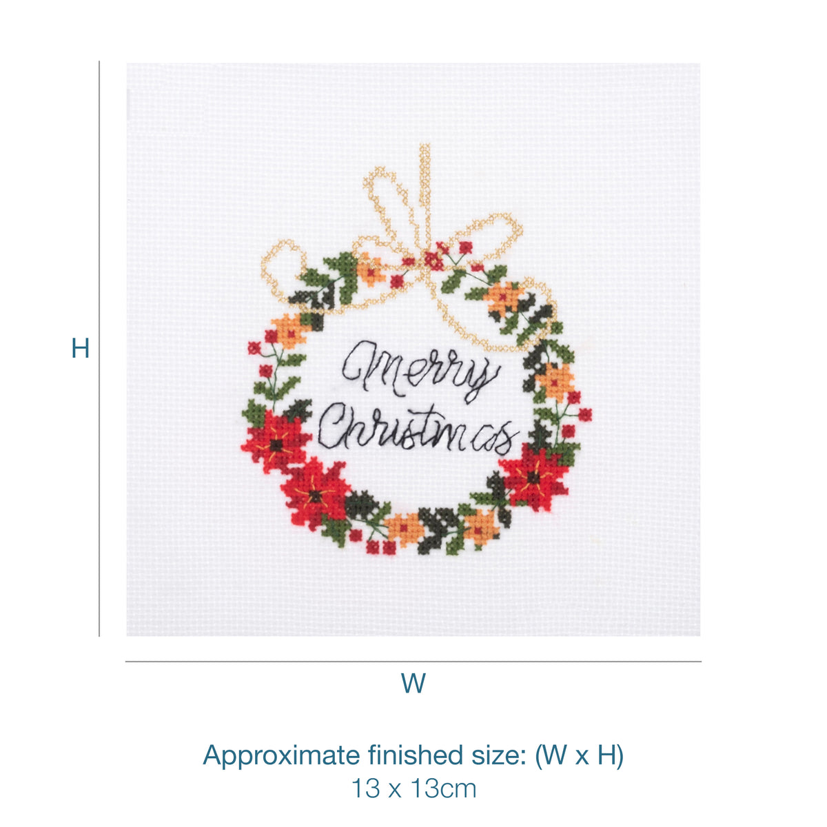 Trimmits Make your own -  Counted Cross Stitch Kit: Mini: Christmas: Wreath