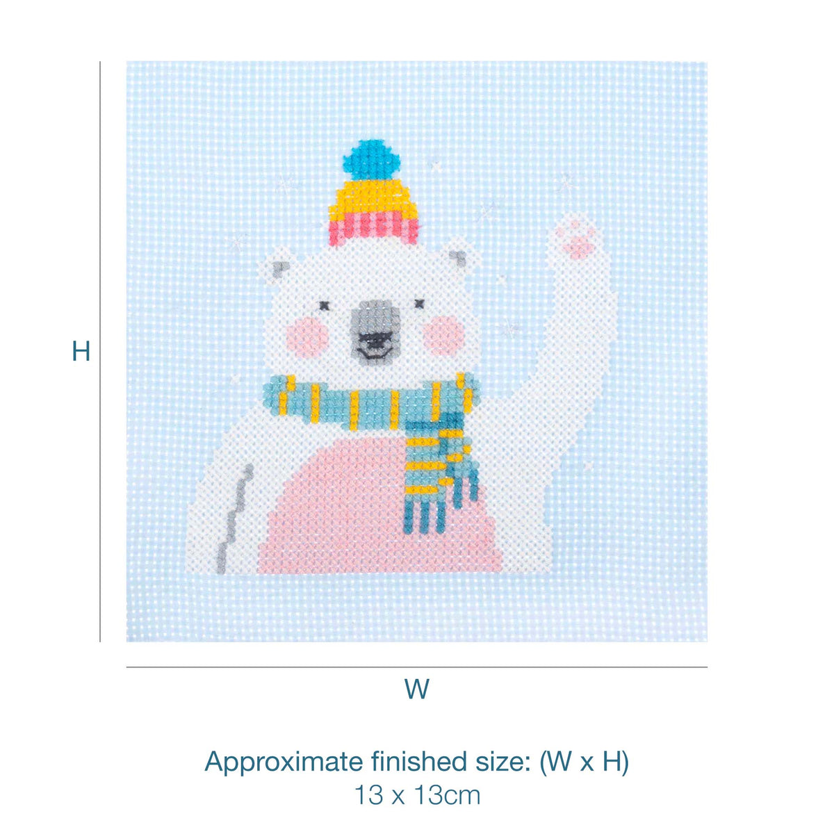 Trimmits Make your own -  Counted Cross Stitch Kit: Mini: Christmas:  Polar Bear