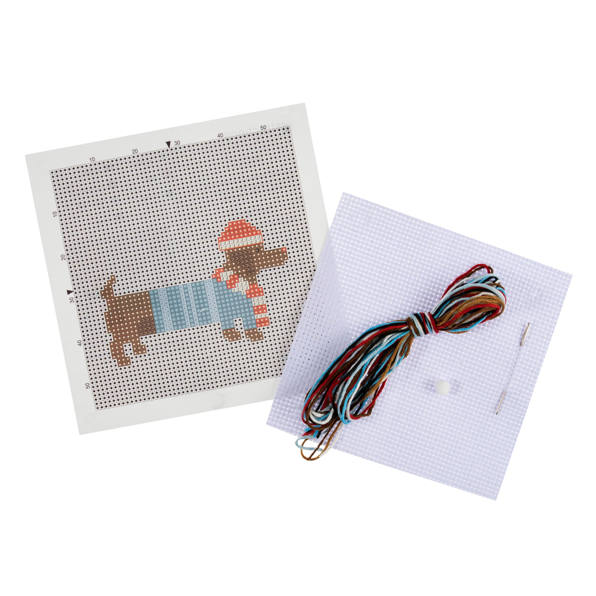 Trimmits Make your own -  Counted Cross Stitch Kit: Mini: Christmas:  Festive Dachshund