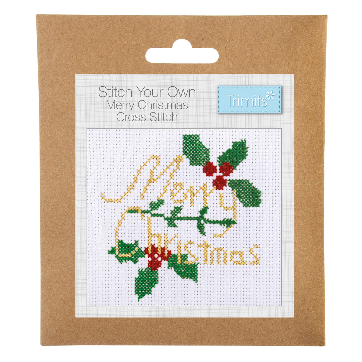 Trimmits Make your own -  Counted Cross Stitch Kit: Mini: Christmas: Merry Christmas