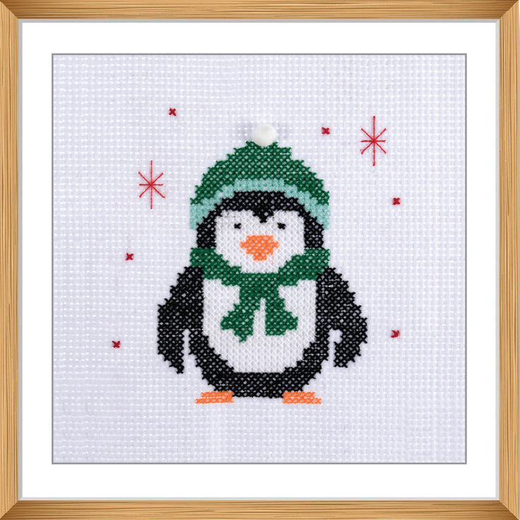 Trimmits Make your own -  Counted Cross Stitch Kit: Mini: Christmas: Penguin