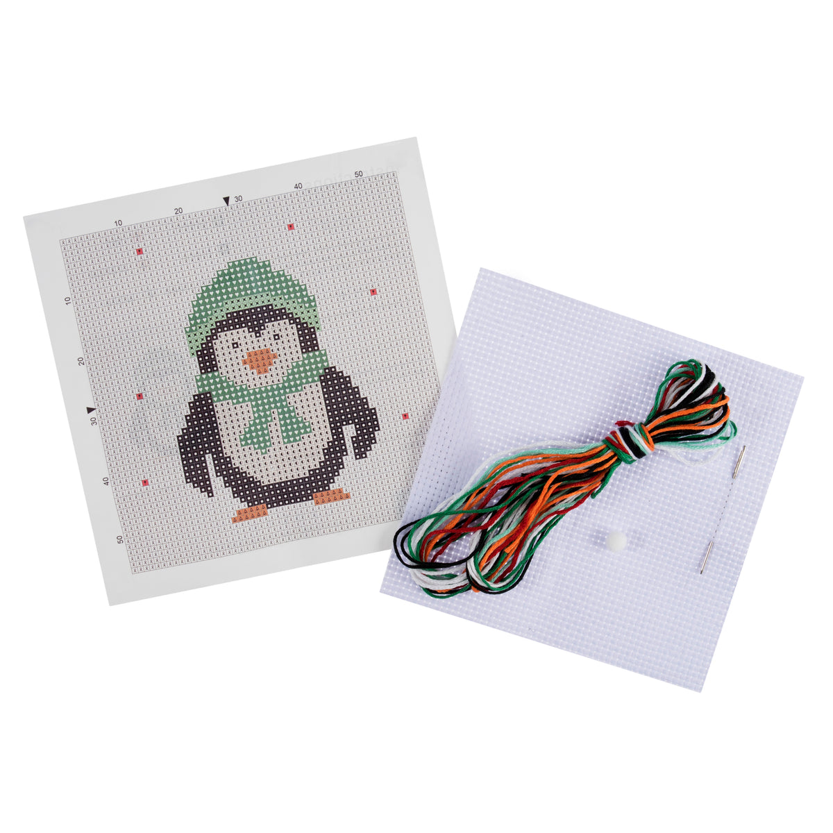 Trimmits Make your own -  Counted Cross Stitch Kit: Mini: Christmas: Penguin