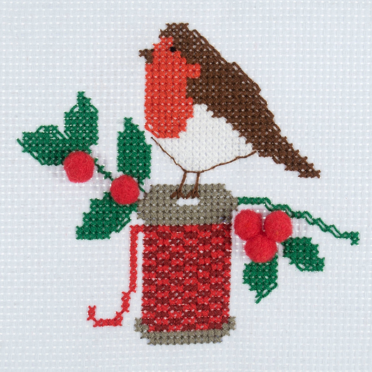 Trimmits Make your own -  Counted Cross Stitch Kit: Mini: Christmas: Robin