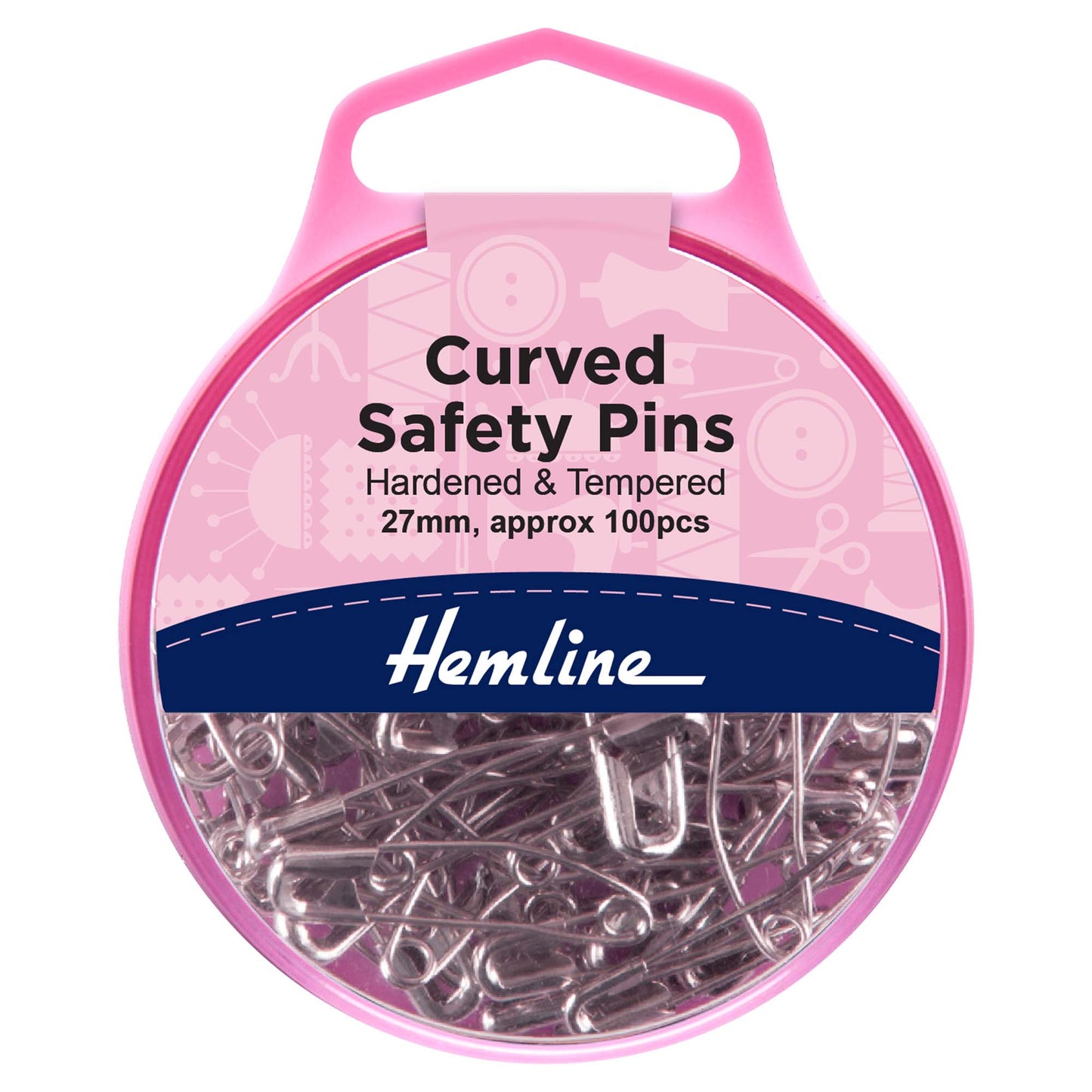 Hemline Curved Safety Pins 27mm