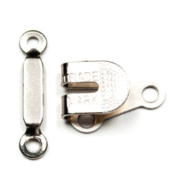 Hemline Hook & Bar Large Size - Nickel - 3 Sets