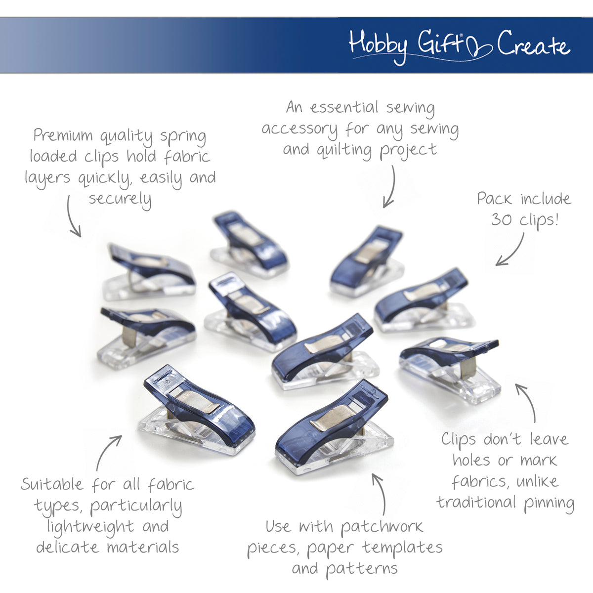 Hemline  Fabric Quilting Clips