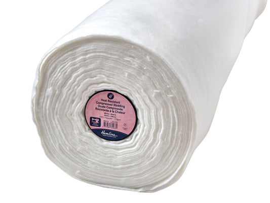 Wadding: Heat Resistant: Compressed: Sew-in