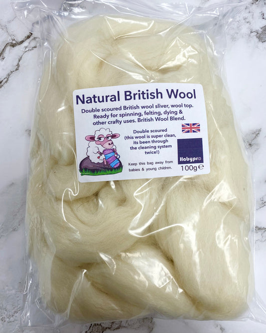 Natural British Wool 100g
