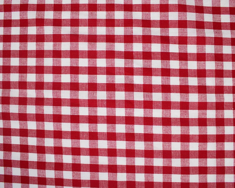 100% Cotton Red Gingham 10mm