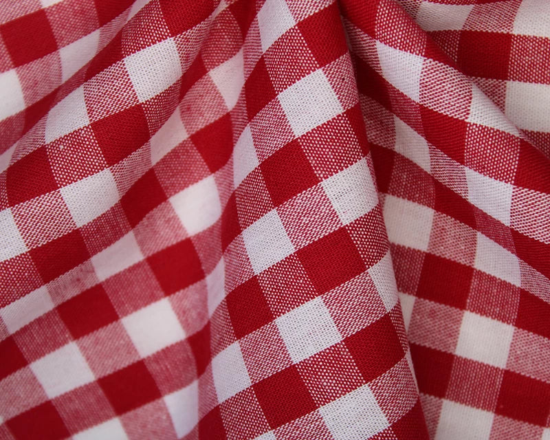 100% Cotton Red Gingham 10mm