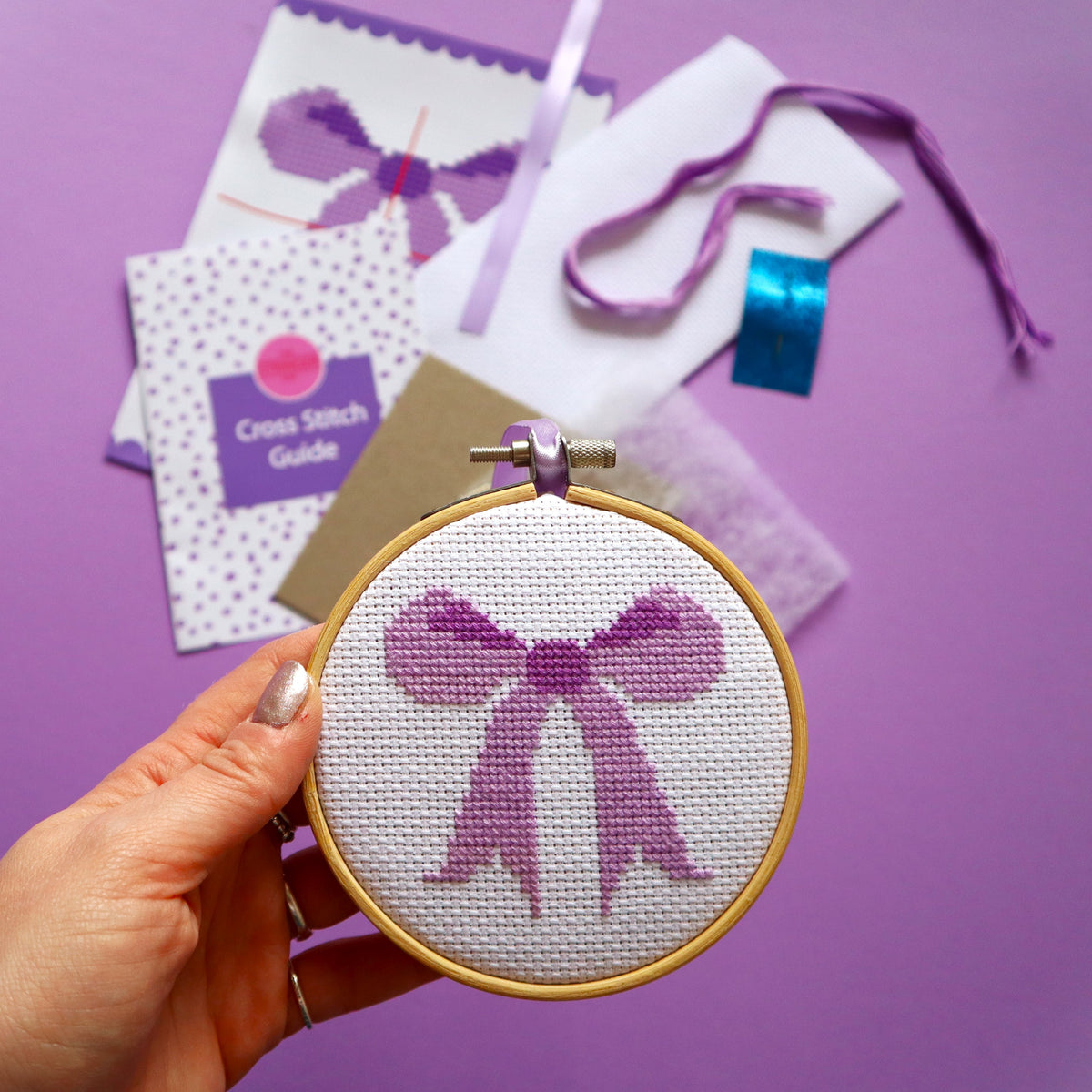 Bow Cross Stitch Kit