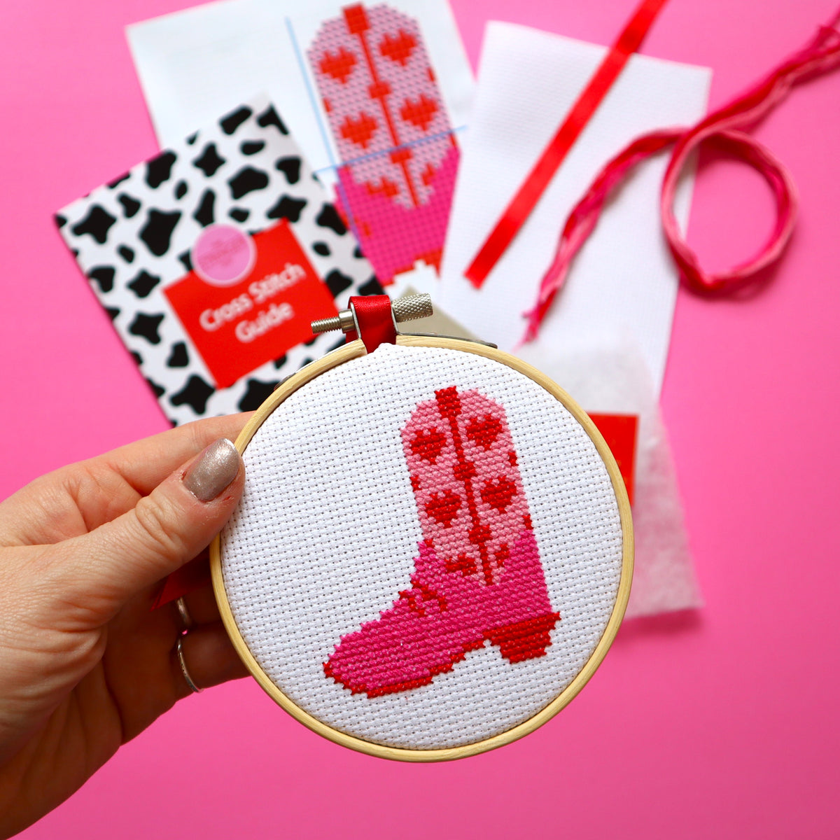 Cowboy Boot Cross Stitch Kit