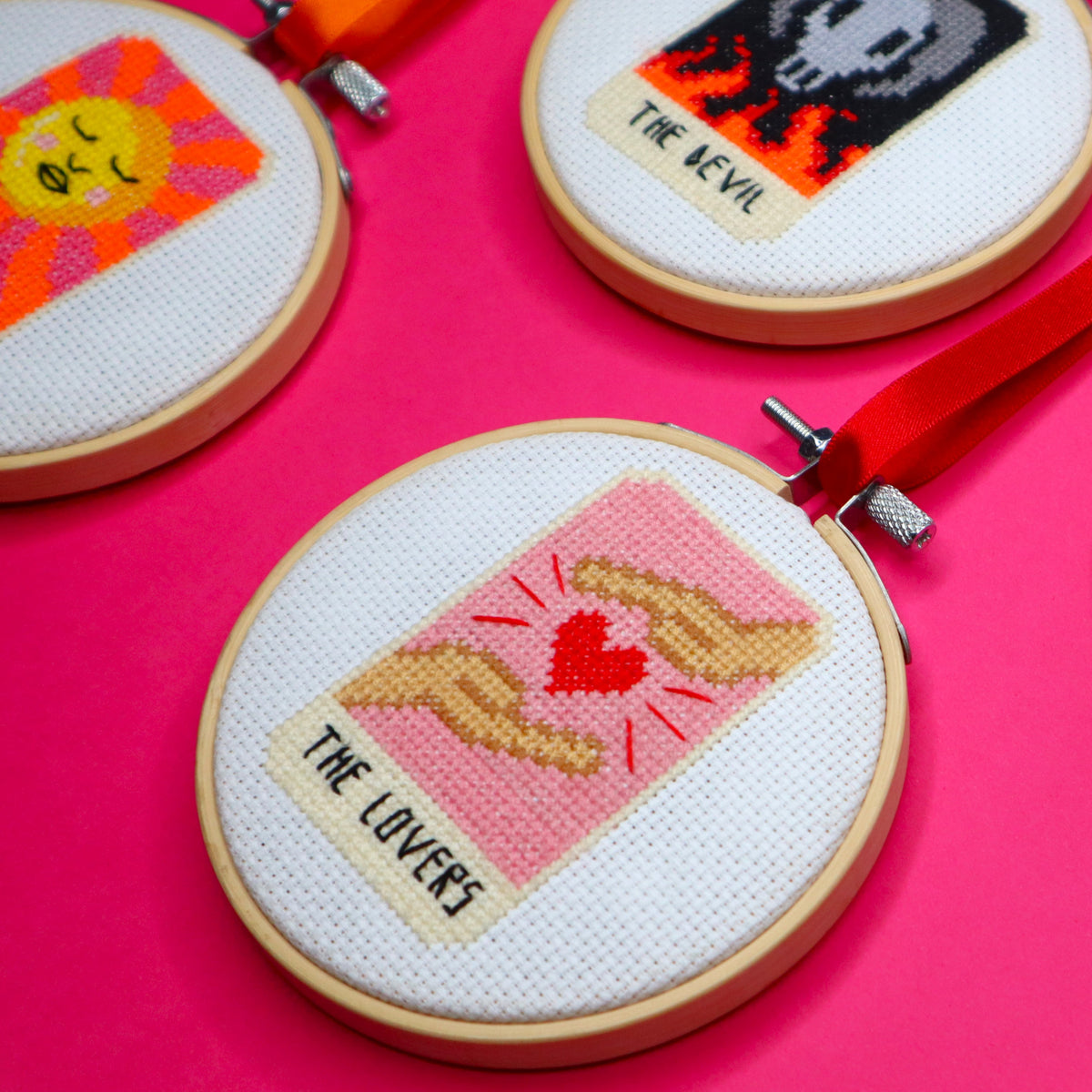 Lovers Tarot Card Cross Stitch Kit