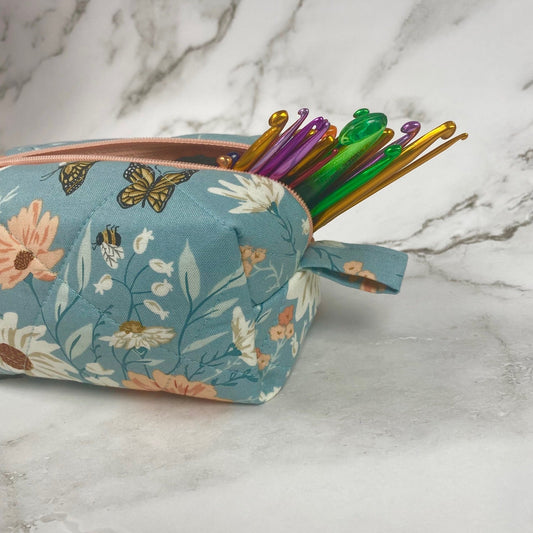 Crochet Hook Storage Bag - Floral - Handmade By Us
