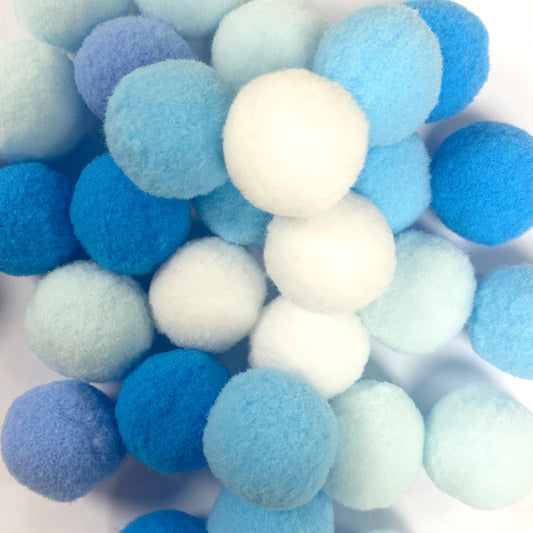 Pom pom Mixed Pack - Blue