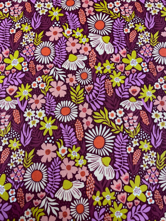 100% Cotton  Petals in the Sun - Cotton and Steel