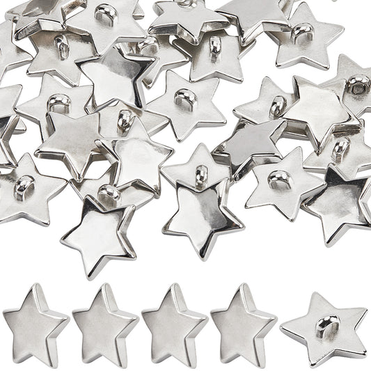 Buttons  Star -Silver