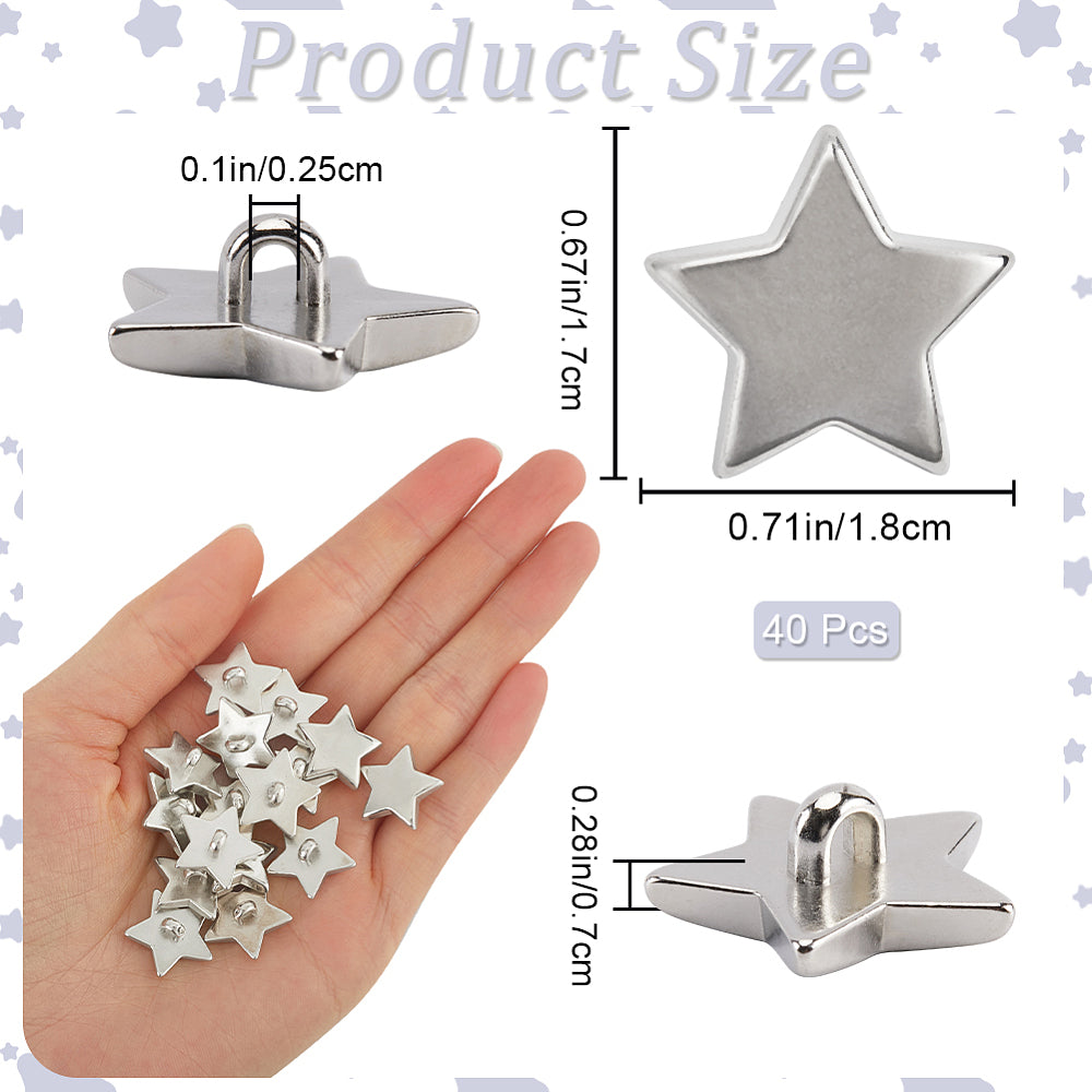 Buttons  Star -Silver