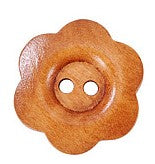 Buttons  Flower Wooden