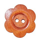 Buttons  Flower Wooden
