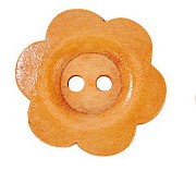 Buttons  Flower Wooden