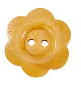 Buttons  Flower Wooden