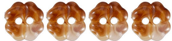 Buttons Flower Brown 2 Hole