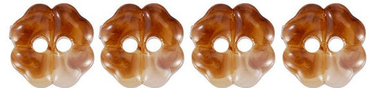 Buttons Flower Brown 2 Hole